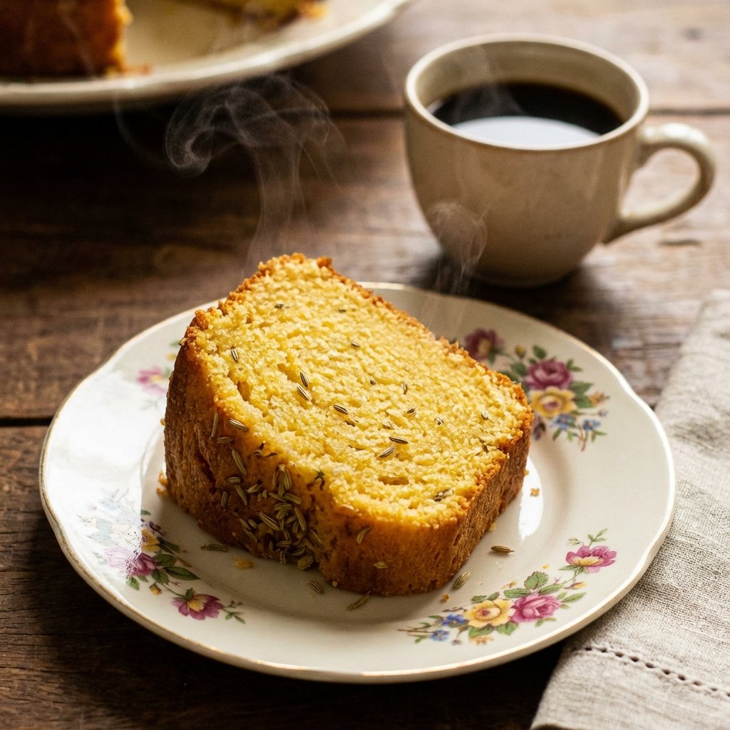 Bolo de Fubá com Erva Doce